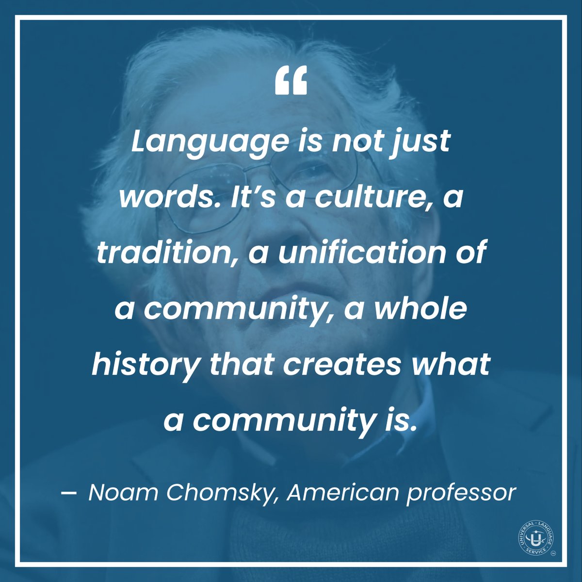 As Noam Chomsky beautifully puts it, language unifies and defines who we are as a community. At Universal Language Service, we’re proud to bridge cultures and create understanding through the power of interpretation and translation. 📚

#Interpretation #Translation #NoamChomsky