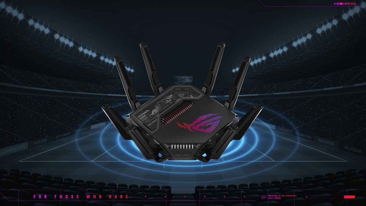 ASUS_ROG's tweet photo. Guess how many ROG Rapture #WiFi 7 routers can cover one football field β½οΈπ₯
?
The answer might surprise you! Stay tuned #ROGGamescom24 π¬
#ROG #BE98Pro #BE98 #BE19000 #GamingRouter #WiFiMonster https://t.co/cP8U5tXlXh