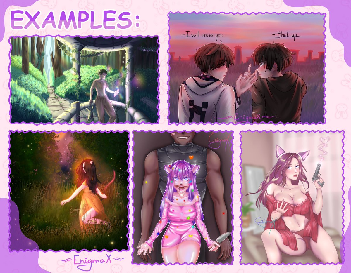 EnigmaX88X's tweet photo. ✨COMMISSION OPEN✨

Deadline: 1 week or less
Slots: 10 (check bio)
Payment: PayPal 

If u interested pls DM me and Feel free to ask!🫶 
Likes &amp; RTs are appreciated!!
Thank you!🫶

#ArtCommission | #Commission | #commissionopen | #artistsonX | #artmoots | #digitalart | #promotwt https://t.co/EwwS9mowO2