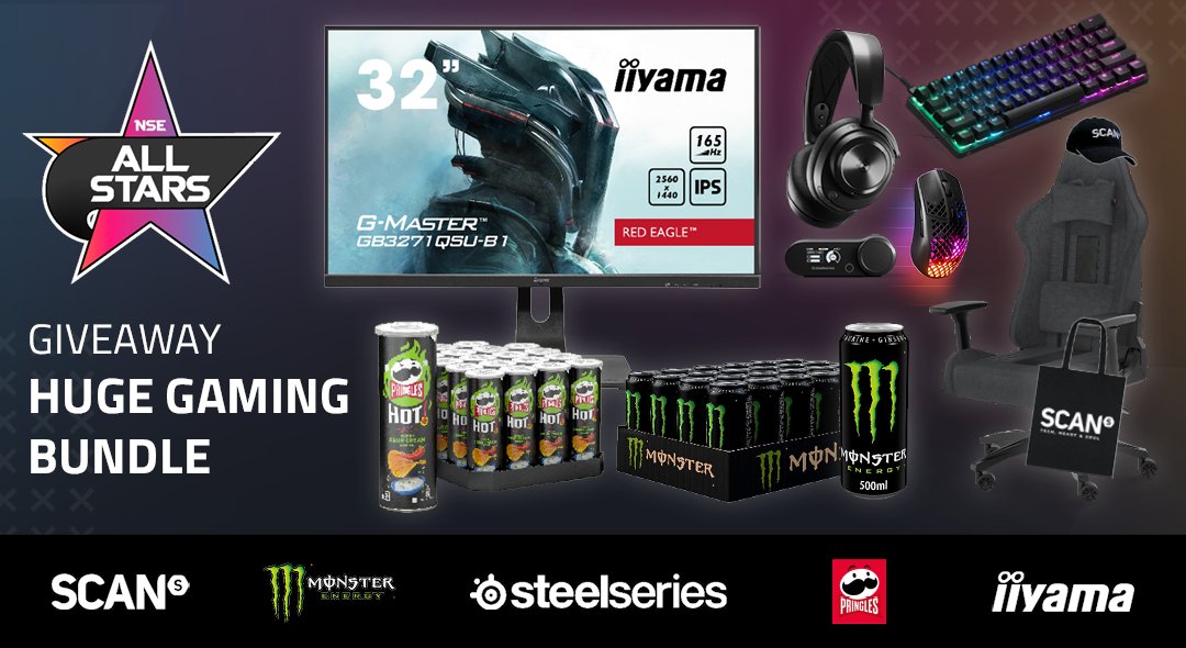 🌟 In anticipation of A-Level Results Day and NSE University All Stars tomorrow, with the help of our friends, we're giving away a HUGE gaming bundle to one lucky winner!

⚡️ Complete the giveaway actions for a chance to win. Best of luck!

🎁 gleam.io/Mv4of/nse-x-sc…