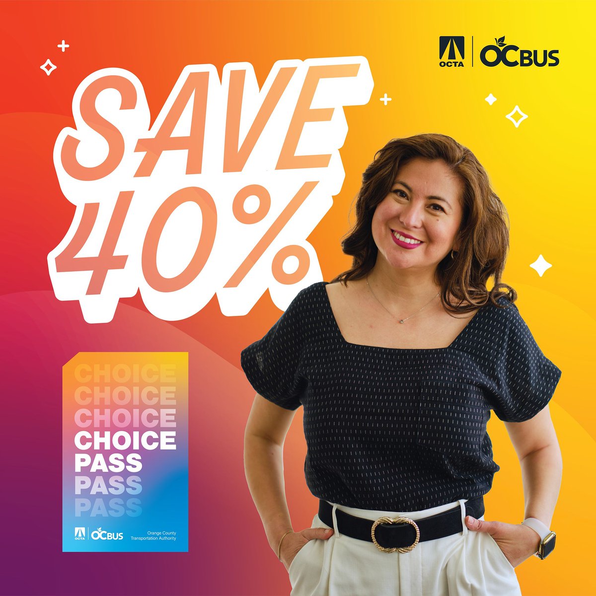 LagunaNiguelCty's tweet image. 🚌 Save 40% with the new Choice Pass on OC Bus! Perfect for commuting, shopping, appointments, and fun throughout Orange County. 

#OCBus #ChoicePass