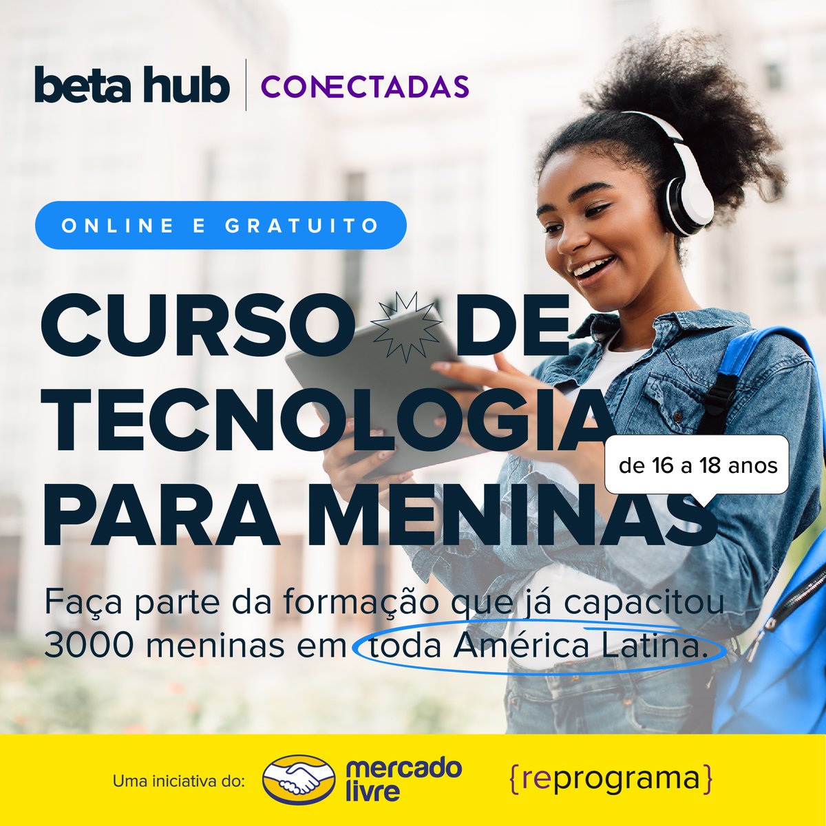 carladebona's tweet image. 📩 Compartilhe esta oportunidade com meninas que querem dar os start nos seus estudos de tecnologia! 🔗

A {reprograma} e a Beta Hub estão em busca de meninas de 16 a 18 anos que queiram iniciar seus estudos em programação e tecnologia. 💻 

beta-hub.com/pt/cursos/cone…