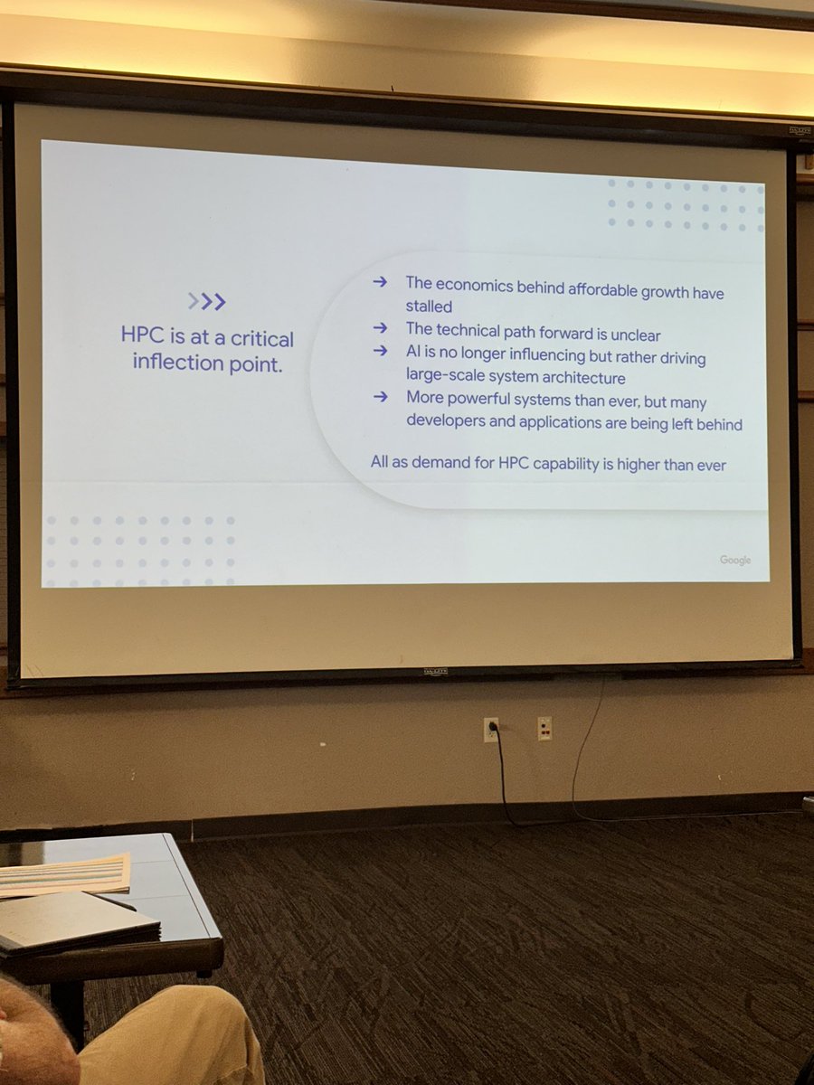 Neeraj_Kumar222's tweet image. At the #ModSim2024 workshop @UW, Bill Magro keynote from @Google highlights that HPC is at a critical inflection point. With AI now driving large-scale system architecture, how will the future of cloud, AI, and data reshape the landscape? Exciting times ahead! #HPC #AI…