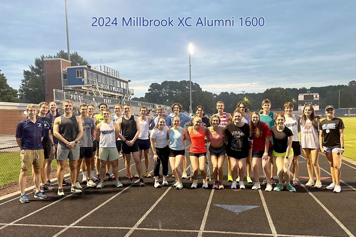 XCmamaNC's tweet photo. Had an✨AWESOME ✨time at the @Millbrookxc Alumni 1600 &amp; Fun Run! Was wonderful to see so many past &amp; present Cats &amp; families!
HUGE CONGRATS to our 2024 Alumni Champs:
🏅Lucy Shearer (2023)
🏅Josh Navarro (2021)

PM email to me if you want contacted about future xc alumni events. https://t.co/sQhPm72TqS