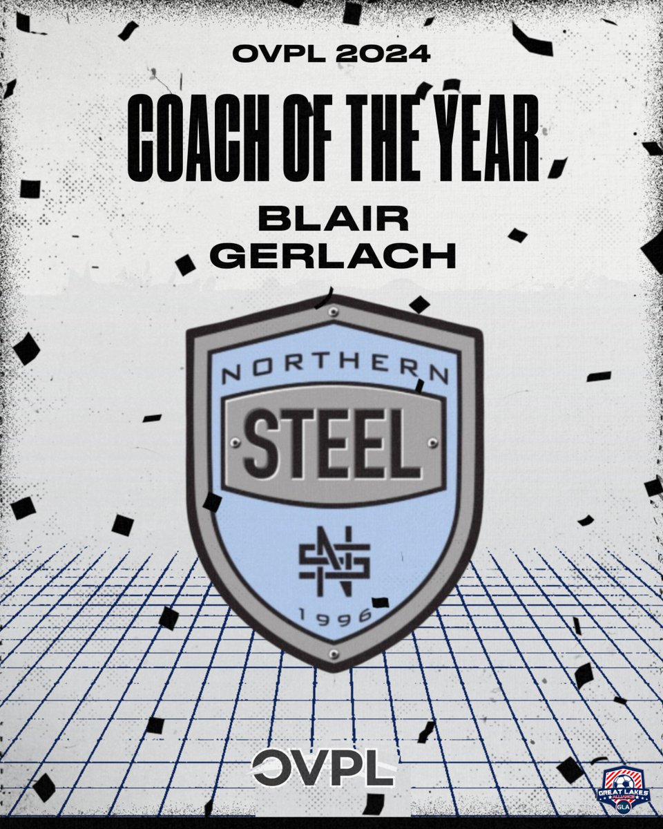 ovplsoccer's tweet photo. 🏆We’re excited to announce that Blair Gerlach, head coach of Northern Steel, has been named the Women’s Coach of the Year! 

Let’s hear it for Coach Gerlach and the entire Northern Steel team! 

#CoachOfTheYear #NorthernSteel #OVPL https://t.co/UtffHGbMHL