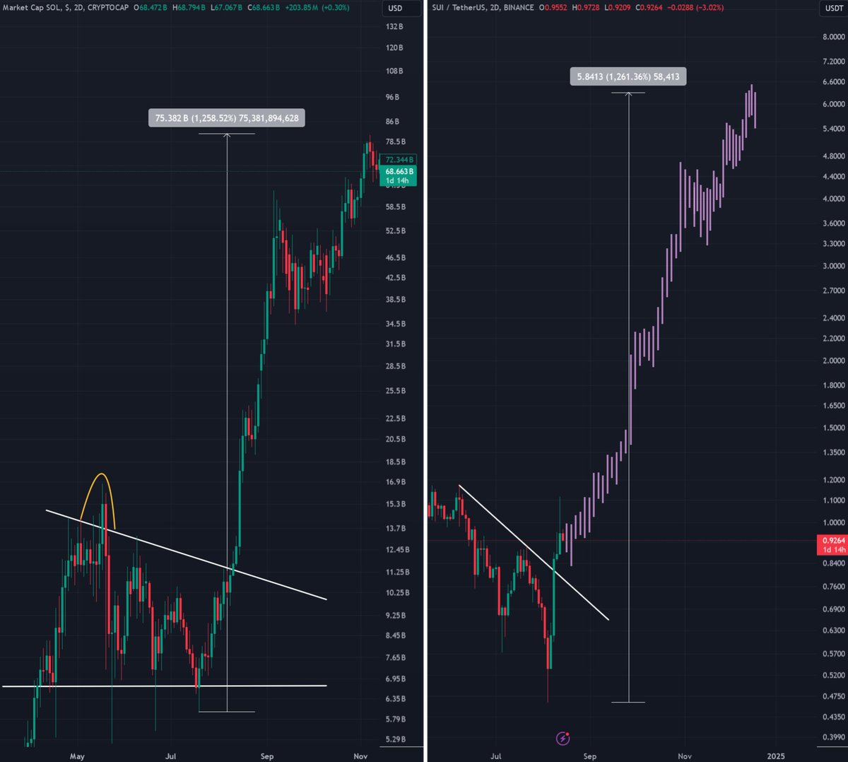 In every bull run, a few L1s dominate.

Last cycle, it was $SOL, $AVAX and $FTM

This cycle, it could be $SUI.

I spent 100+ hours going through SUI and its ecosystem.

🧵: Here's why SUI and its ecosystem are ready to explode 🚀

(Bookmark it)