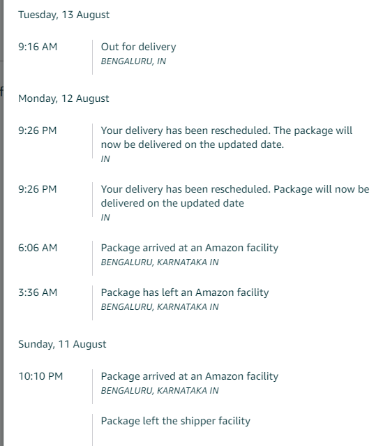 inderthakur1985's tweet photo. @AmazonHelp @amazon , @AmazonHelp ,@amazonIN 

Its amazing that order is out for delivery since 48 hours. I was not aware that much traffic is out there in Bangalore that its not even delivered in 2 days since out for delivery. PATHETIC EXPERIENCE https://t.co/GwiRiQc0ka