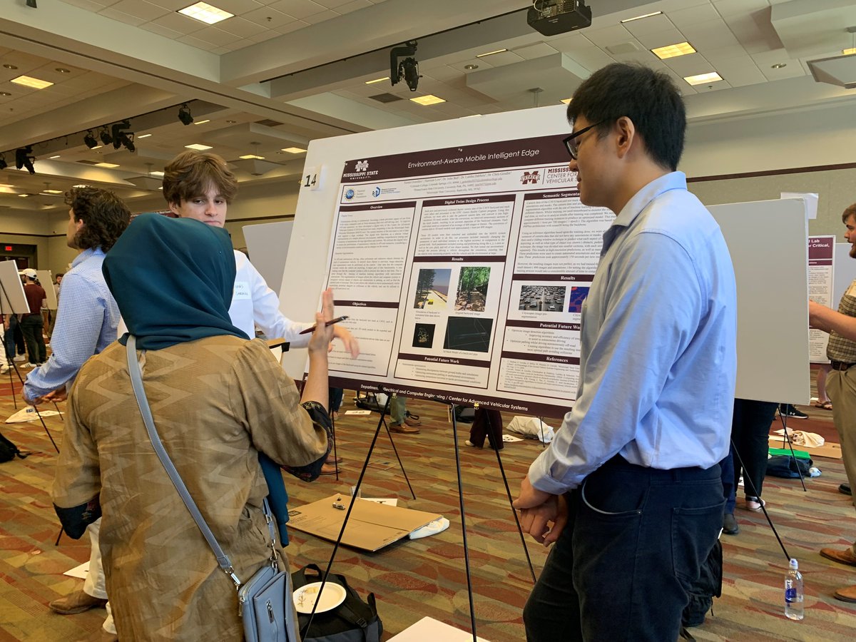 Congrats to 2 of our students, Harrison Low and Tomas Gonzalez, for recently presenting their work on creating a #digitaltwin of our off-road vehicle proving ground at the <a href="/msstate/">Mississippi State</a> Undergraduate Research Symposium. The project also included semantic segmentation of RGB images.