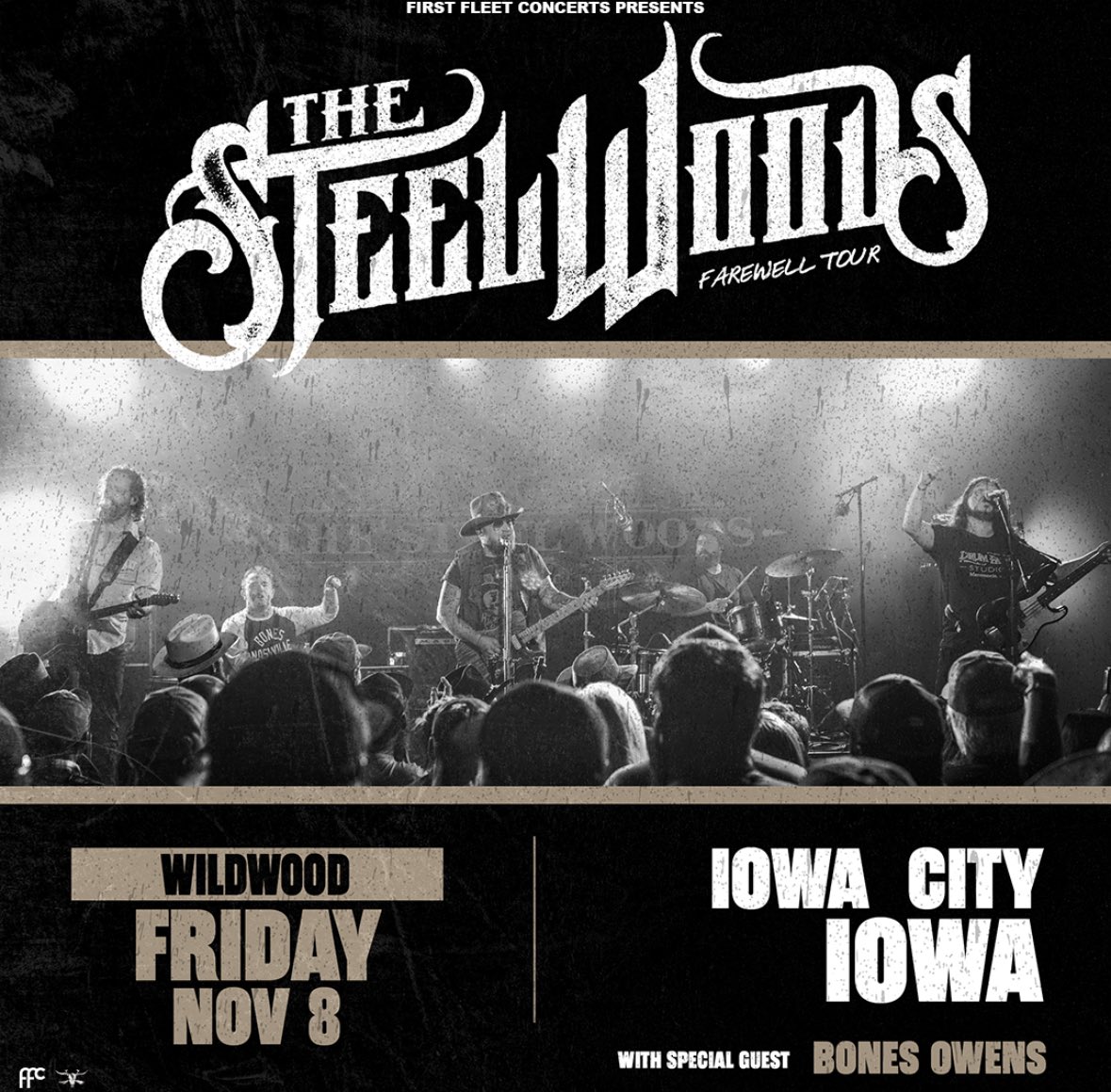 JUST ANNOUNCED! The Steel Woods are stopping through Wildwood on their Farewell Tour Friday, Nov. 8th 🎶 with special guest Bones Owens!

Tickets on sale 8/16 at wildwoodsaloon.com