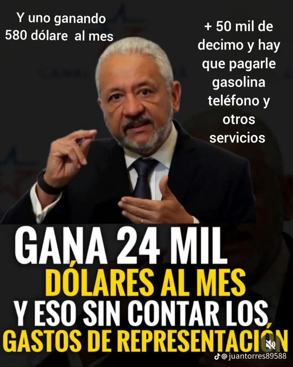 Este salario es un abuso y bofetada a los panameños,y también hay q pagarle seguro privado! Cuando lo puede pagar de su propio pecunio y de la mujer y flia? Gracias Diputado Betsarai por su atinado cuestionamiento a este mantenido. Urge ley General de Salarios <a href="/AlbertoTGR/">AG</a>