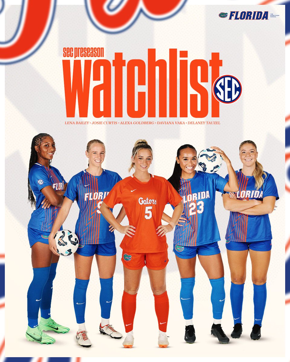 Gators Soccer (@gatorssoccer) on Twitter photo 5โฃ #Gators on SEC Watch List
๐ ๐๐ฒ๐ป๐ฎ ๐๐ฎ๐ถ๐น๐ฒ๐
๐ ๐๐ผ๐๐ถ๐ฒ ๐๐๐ฟ๐๐ถ๐
๐ ๐๐น๐ฒ๐
๐ฎ ๐๐ผ๐น๐ฑ๐ฏ๐ฒ๐ฟ๐ด
๐ ๐๐ฒ๐น๐ฎ๐ป๐ฒ๐ ๐ง๐ฎ๐๐๐ฒ๐น
๐ ๐๐ฎ๐๐ถ๐ฎ๐ป๐ฎ ๐ฉ๐ฎ๐ธ๐ฎ
Cheer this quintet & their ๐ teammates Friday when ๐ open home play ๐ WCU
๐ tinyurl.com/bdd24ptf 5โฃ #Gators on SEC Watch List
๐ ๐๐ฒ๐ป๐ฎ ๐๐ฎ๐ถ๐น๐ฒ๐
๐ ๐๐ผ๐๐ถ๐ฒ ๐๐๐ฟ๐๐ถ๐
๐ ๐๐น๐ฒ๐
๐ฎ ๐๐ผ๐น๐ฑ๐ฏ๐ฒ๐ฟ๐ด
๐ ๐๐ฒ๐น๐ฎ๐ป๐ฒ๐ ๐ง๐ฎ๐๐๐ฒ๐น
๐ ๐๐ฎ๐๐ถ๐ฎ๐ป๐ฎ ๐ฉ๐ฎ๐ธ๐ฎ
Cheer this quintet & their ๐ teammates Friday when ๐ open home play ๐ WCU
๐ tinyurl.com/bdd24ptf