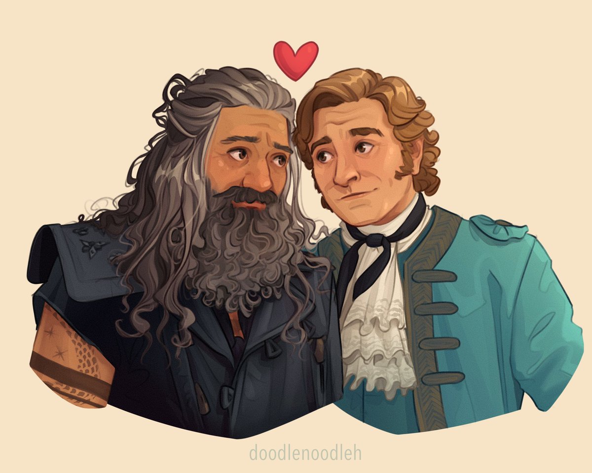 doodlenoodleh's tweet image. Co-captains?

#OurFlagMeansDeath #OFMDfanart