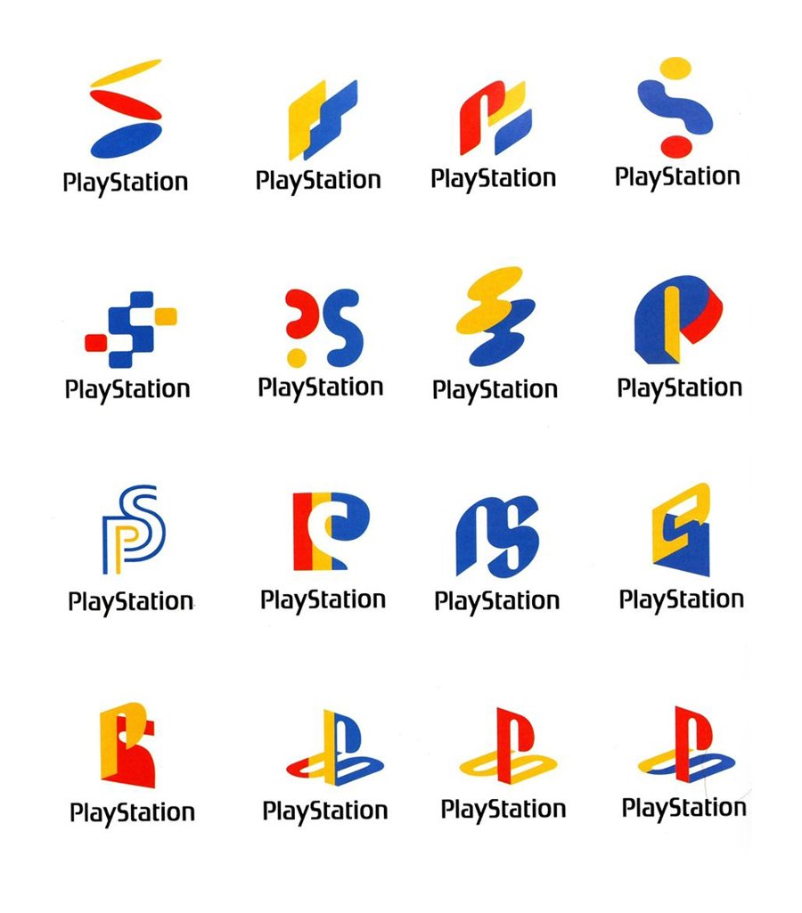 VideoGameHstry's tweet photo. Early PlayStation logo concepts made by Manabu Sakamoto in 1994 centered around the letters P and S. https://t.co/VBKLTy9SZh