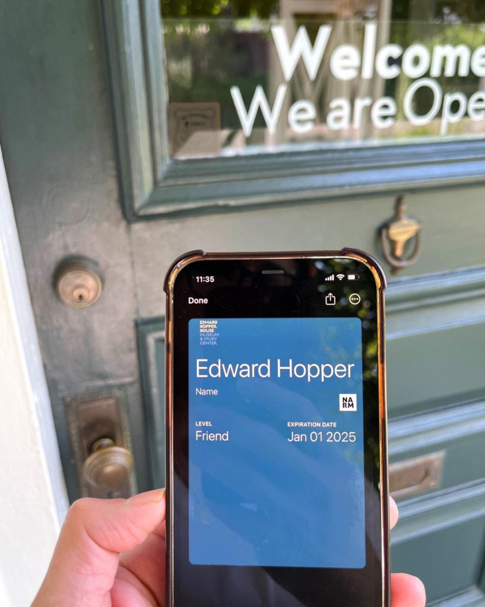 Edward Hopper House (@hopperhouse) on Twitter photo π Now the world of Edward Hopper and your Museum membership is at your fingertips! New and renewed Memberships get a Digital Membership Card through <a href="/Cuseum/">Cuseum</a>! Once saved to your phone's wallet, your digital Membership card is always at the ready. edwardhopperhouse.org/membership.html
1/2 π Now the world of Edward Hopper and your Museum membership is at your fingertips! New and renewed Memberships get a Digital Membership Card through <a href="/Cuseum/">Cuseum</a>! Once saved to your phone's wallet, your digital Membership card is always at the ready. edwardhopperhouse.org/membership.html
1/2