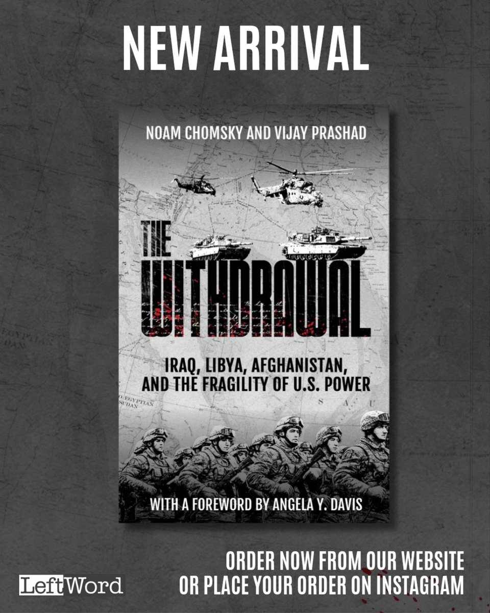 LeftWordBooks's tweet photo. <New Arrival> Two of our most celebrated intellectuals grapple with the uncertain aftermath of the American collapse in Afghanistan.
@ChomskyDotInfo
@vijayprashad
Place your orders from our website: https://t.co/lROiI8U99A
#middleeast #afghanistan #usinvasion #leftwordbooks https://t.co/giP2dQLW2e