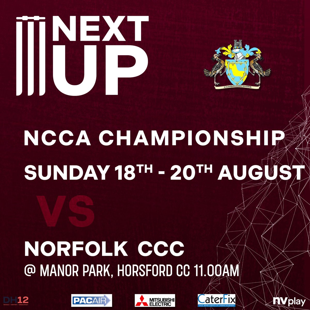 We are back in action Sunday with our last game of 2024, 3 days at <a href="/HorsfordCC/">HorsfordCC</a> vs <a href="/norfolkccc/">Norfolk County Cricket Club</a> #CambsCCC #CambridgeshireCountyCricketClub #Cricket #NCCA