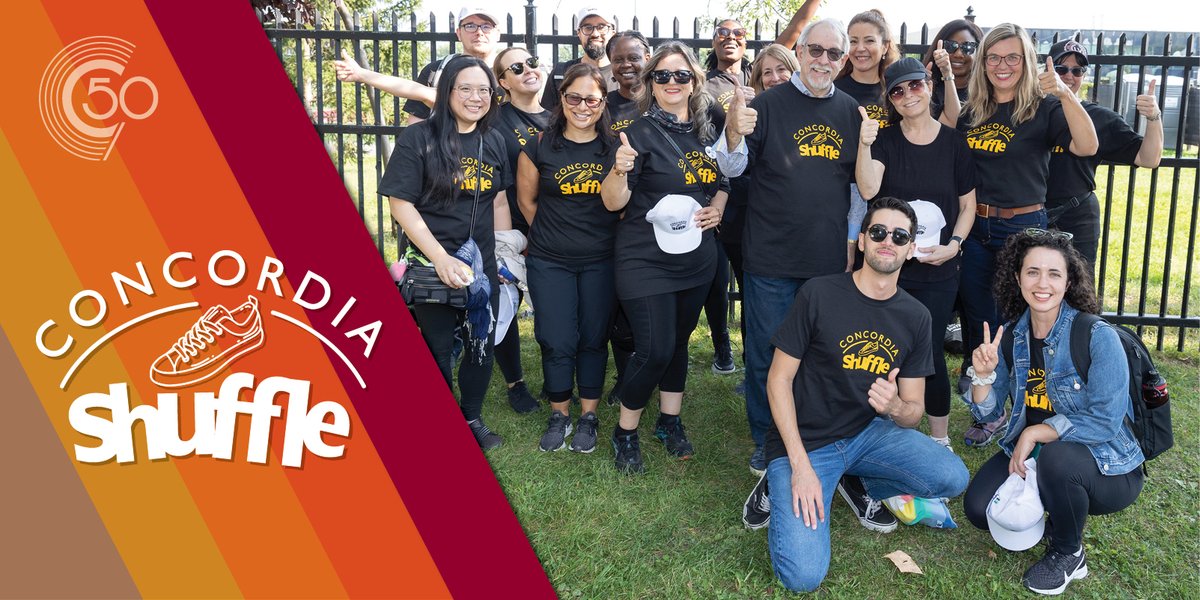 Concordia Alumni (@concordiaalumni) on Twitter photo 👟 SEPT 20: On your mark, get set, #CUshuffle! Join <a href="/Concordia/">Concordia University</a>'s annual walkathon and help raise $250,000 for student resources, services and financial aid.
🤝 Register to join your fellow Concordians and put the fun in fundraising: advanceconcordia.ca/ui/Shuffle35 👟 SEPT 20: On your mark, get set, #CUshuffle! Join <a href="/Concordia/">Concordia University</a>'s annual walkathon and help raise $250,000 for student resources, services and financial aid.
🤝 Register to join your fellow Concordians and put the fun in fundraising: advanceconcordia.ca/ui/Shuffle35
