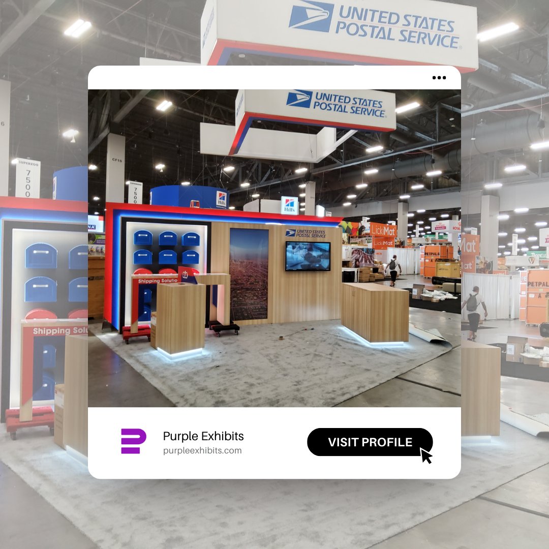 Purple_Exhibits's tweet image. Booth is up and running! ☑️ We're ready to connect with you and design a unique booth for you. Contact Purple Exhibits today. #boothsetup #usps #tradeshow #customerservice #purpleexhibits