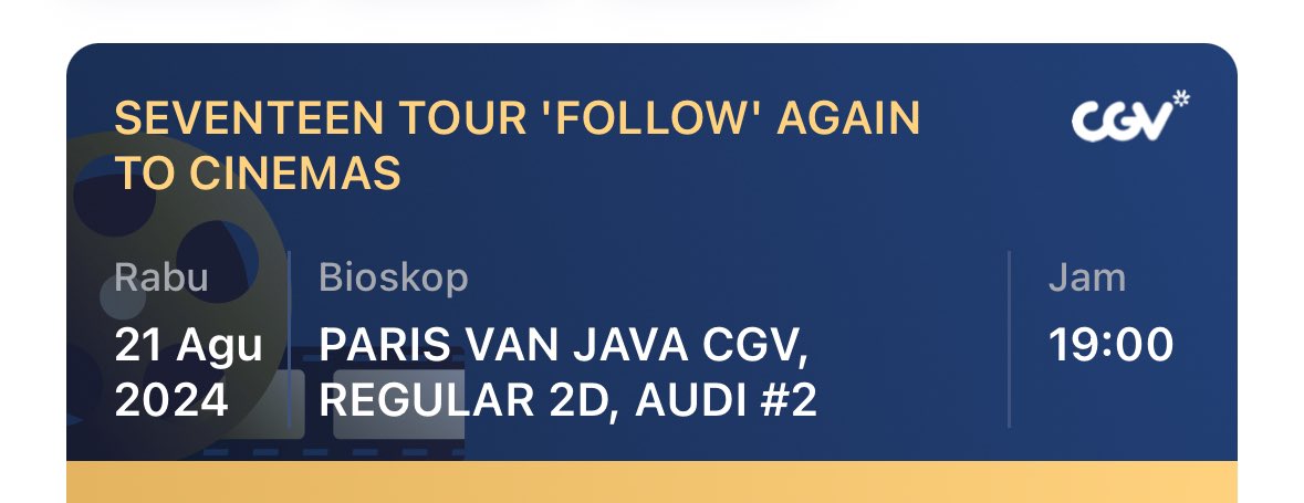 hyewonisasi's tweet image. WTS JUAL RUGI TIKET NONTON SEVENTEEN TOUR FOLLOW AGAIN TO CINEMAS BANDUNG PVJ 3 TIKET gajadi nonton karena sibuk banget fak minat lgsg pc aja ya harga bisa nego❤️ bantu rt pls💔🫂