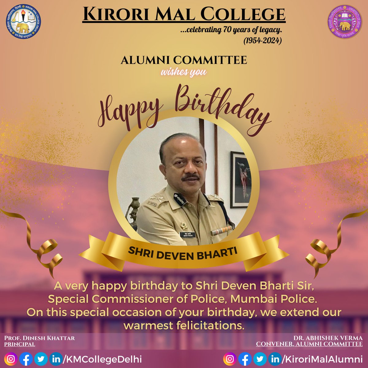 A very happy birthday to <a href="/DevenBhartiIPS/">Deven Bharti 🇮🇳</a> ,Special Commissioner of Police