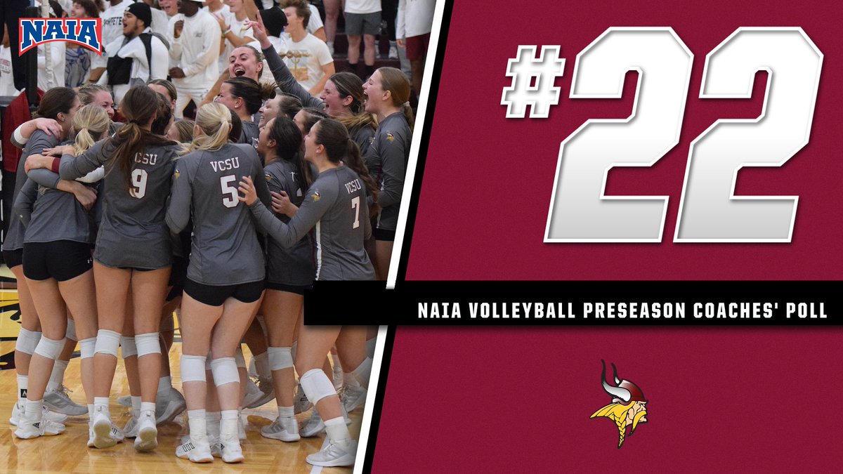 I don't know about you, but we're feeling 22! 🎶

VCSU Volleyball has been ranked No. 22 in the NAIA Top 25 Preseason Coaches' Poll! 🏐
Read more: bit.ly/4dD8IgI