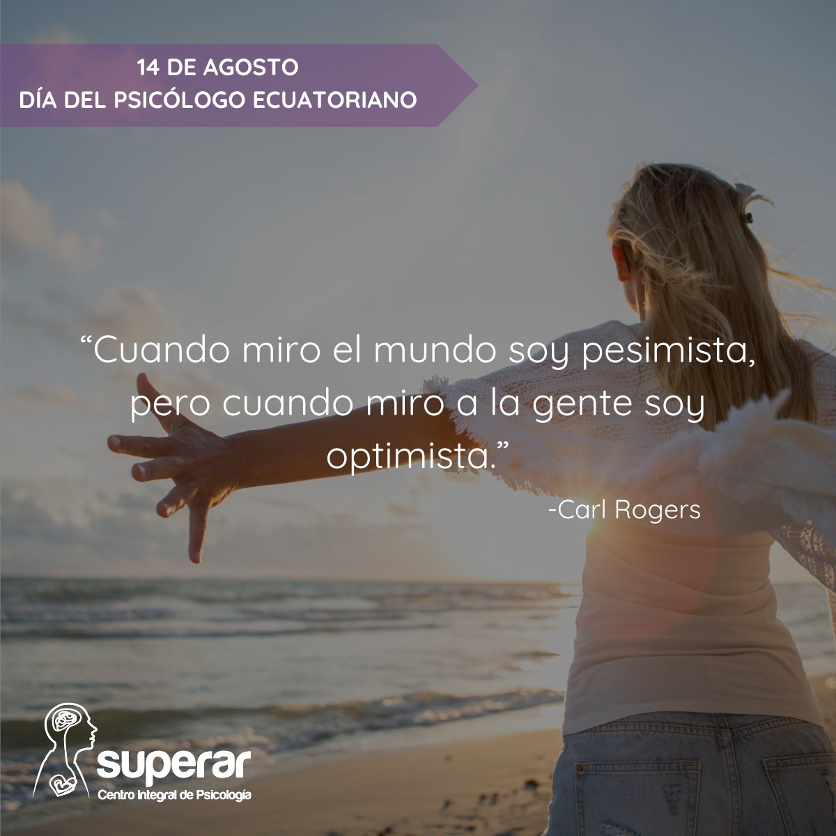 CIP_Superar's tweet photo. ¡Feliz Día del Psicólogo Ecuatoriano! 🌟 Carl Rogers dijo: “Cuando miro el mundo soy pesimista, pero cuando miro a la gente soy optimista”. Gracias a todos los psicólogos por su fe en el potencial humano. 💙🧠 #DíaDelPsicólogo #SaludMental #Agradecimiento https://t.co/rZgxXHjhQe