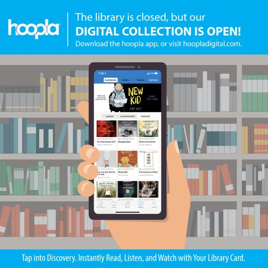 AppoLibrary's tweet image. New Castle County Libraries are closed today. Normal hours resume Tuesday.
Until then, read digital books for free using your Delaware Libraries card:  hoopladigital.com
#digitalreading #AppoquiniminkLibrary #DELibraries #nccdelibraries