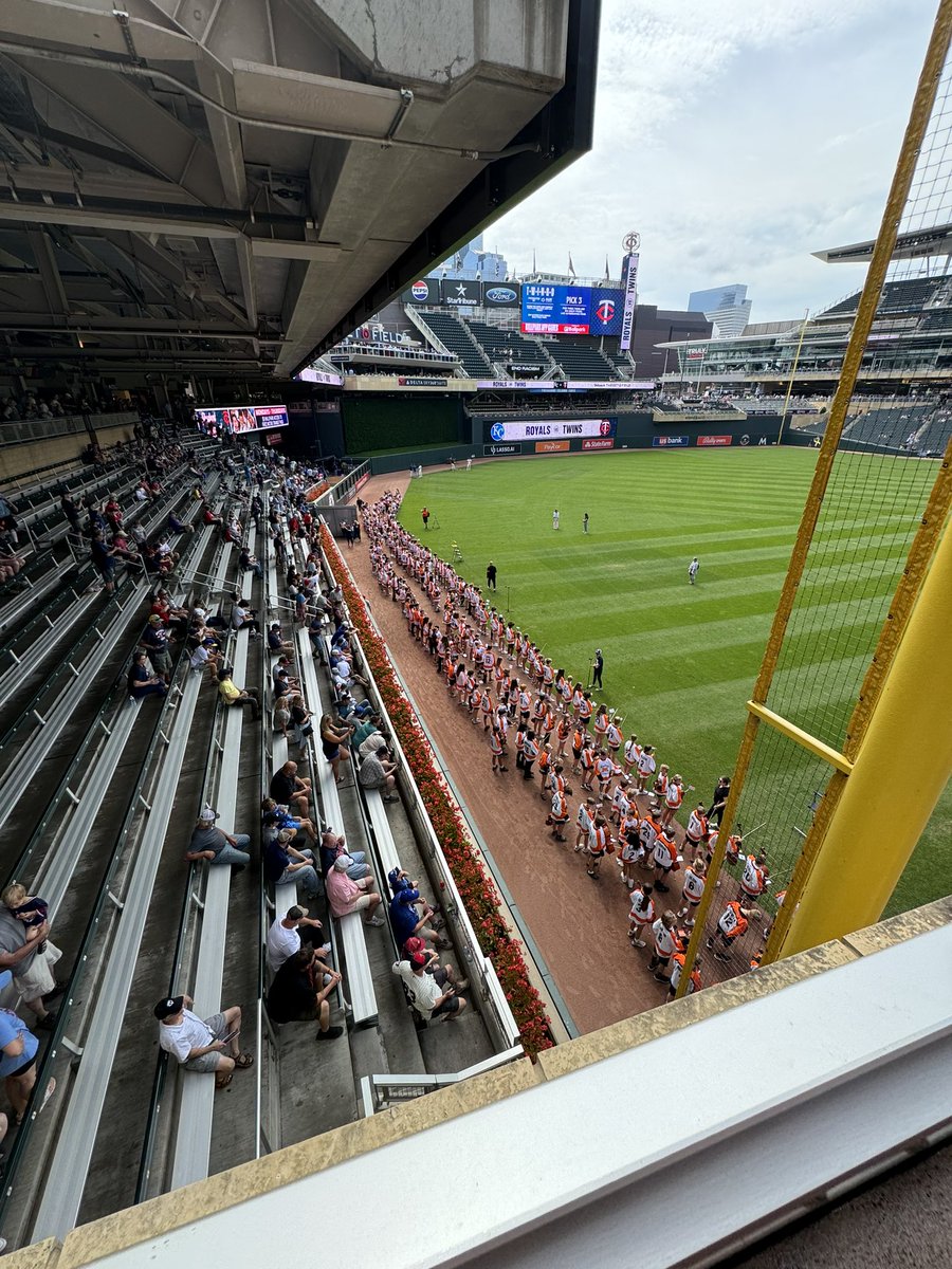 Our Spud Middle School Orchestra getting ready to perform the National Anthem before the <a href="/Twins/">Minnesota Twins</a> baseball game this afternoon.