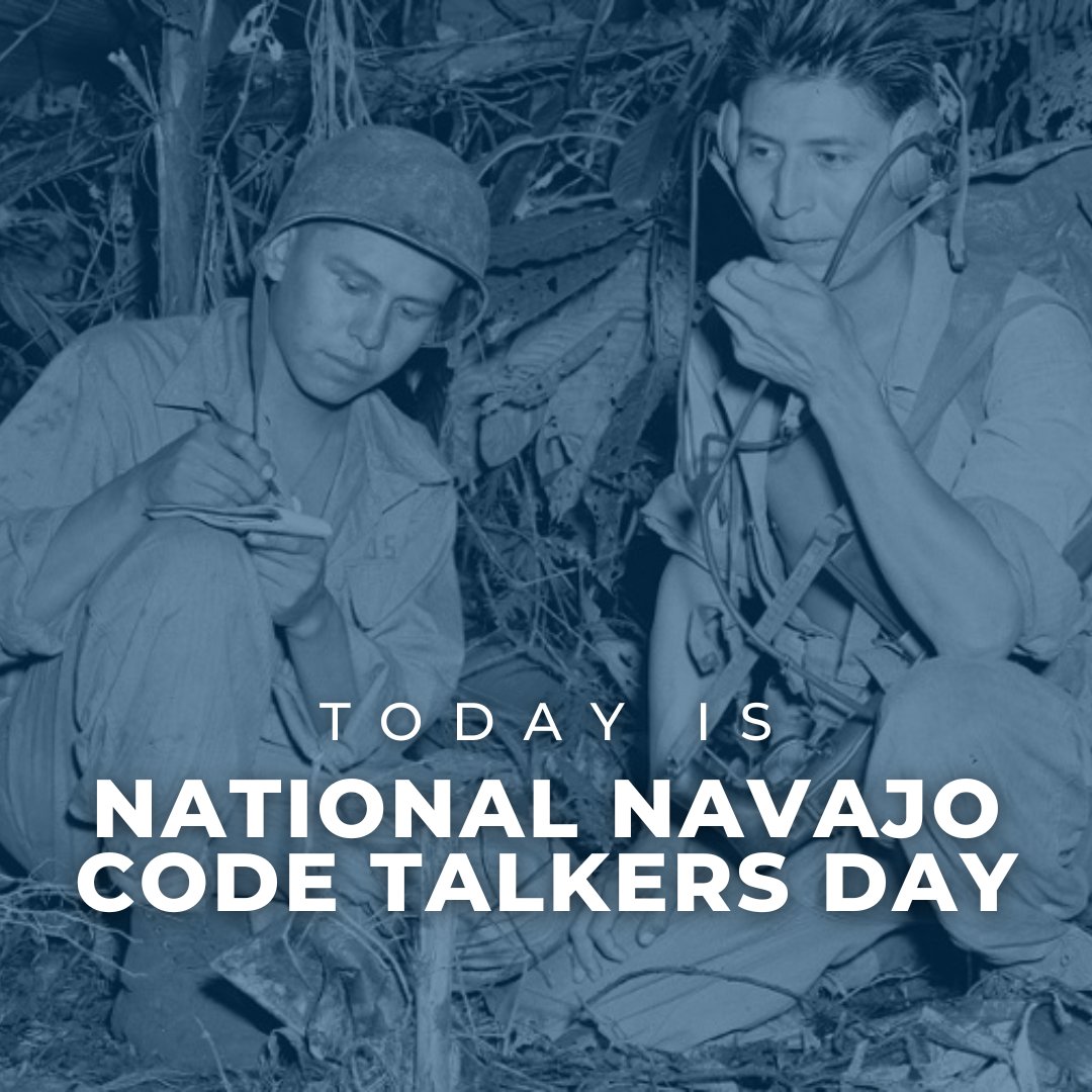 Today, we honor the bravery and unmatched skill of the Navajo Code Talkers, whose unbreakable code played a pivotal role in securing victory during World War II.

#NationalNavajoCodeTalkersDay