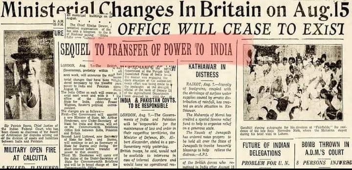 #यह_आज़ादी_झूठी_है

  डॉ. बाबासाहेब आंबेडकर यांनी 1945 ला सांगितले की हे कोणाचे स्वतंत्र आहे " देशाचे स्वातंत्र्य की देशातील लोकांचे स्वातंत्र्य "