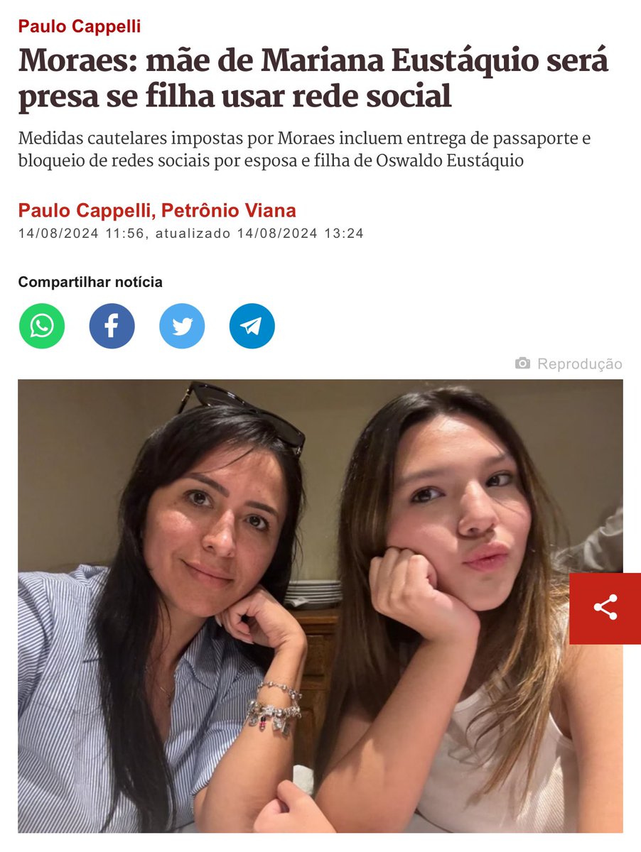 Se você sai do país, ele prende seus parentes? Alguém aqui tem a cara de pau de dizer que isso segue o processo legal e democrático?