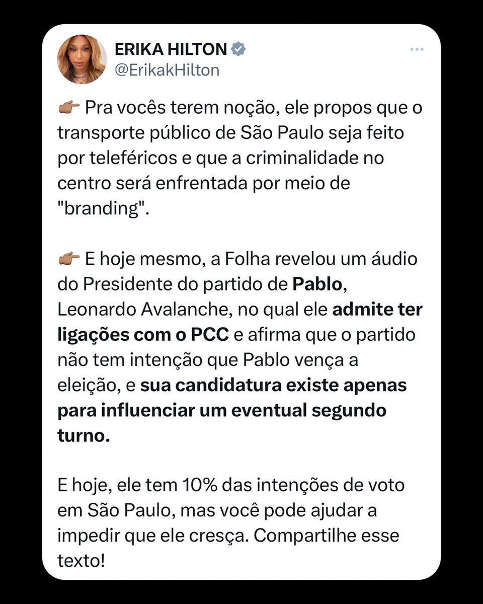 QGdoGabinete's tweet photo. o  ódio quer rebaixar o debate, mas o amor vai vencer mais uma vez.

#Repots @ErikakHilton https://t.co/sFK3KjyofW