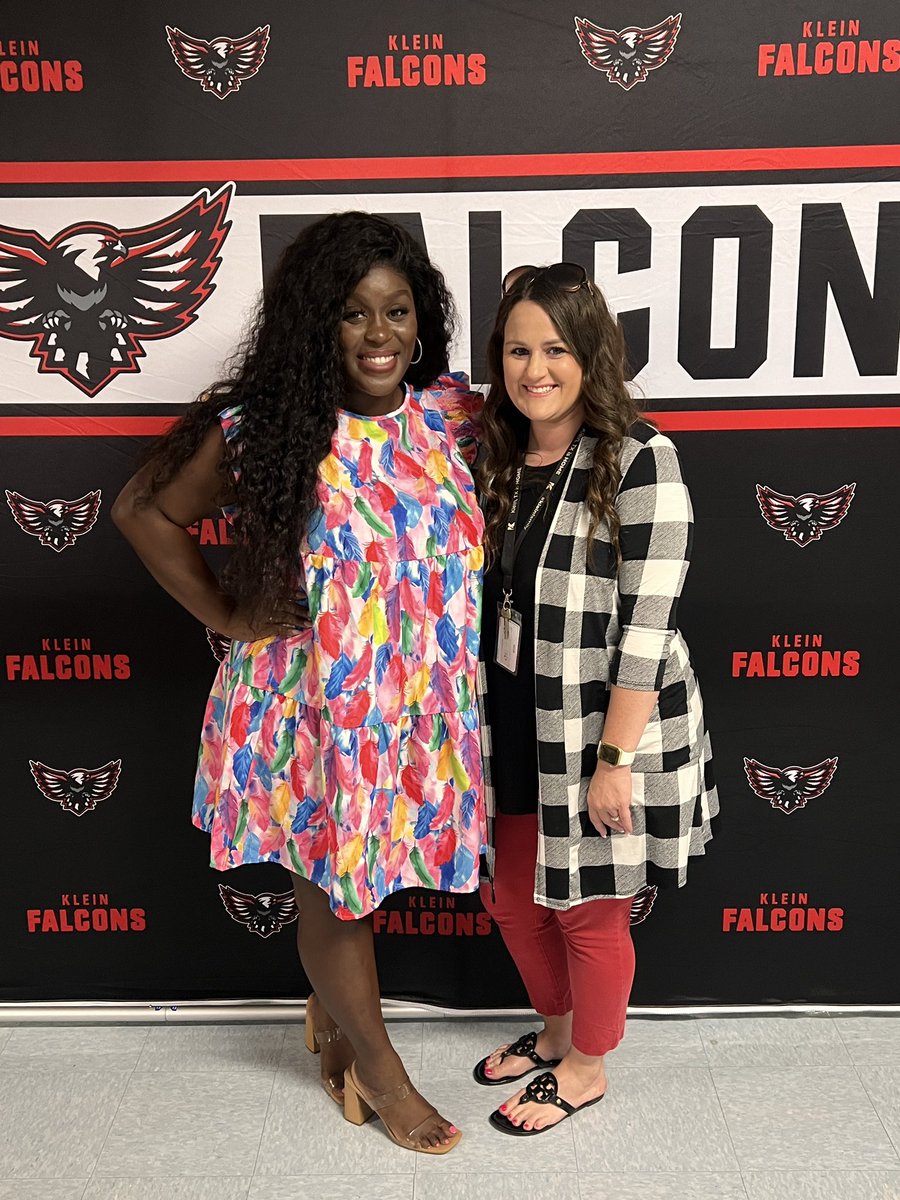 It’s a great day to be a Falcon! Kicking off the first day full of smiles and positivity! #kleinfirstweek