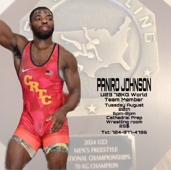 Paniro Johnson clinic 
World Team Member Paniro will be back for short stay in Erie 
-Next Tuesday 8/20 at Cathedral Prep  from 6-8 PM  $25

Txt 724-977-4796 for spot
Fill out form

docs.google.com/forms/d/1LwXAi…

<a href="/PaniroJohnson1/">Paniro</a>