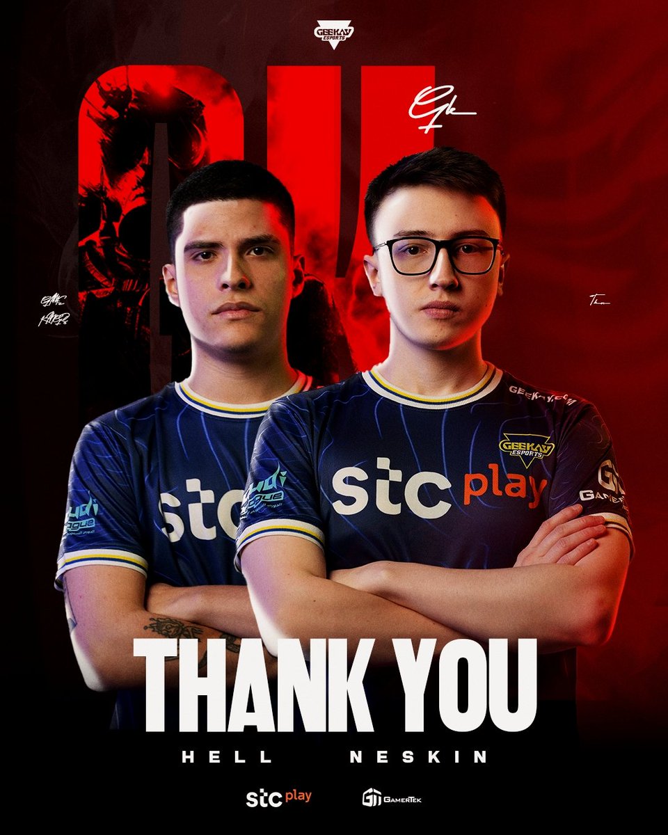 Today we say goodbye to two of our R6S TEAM.
Thank you for everything you did and good luck with your next journey 💙💛

#GK_FTW #R6S
