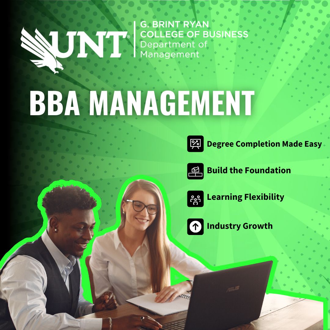 The Bachelor of Business Administration in Management at the G. Brint Ryan College of Business is all about shaping the next generation of innovative and ethical leaders!

Learn more here: cob.unt.edu/sites/default/… 

#UNTBusiness #Leadership #FutureLeaders #BusinessEducation