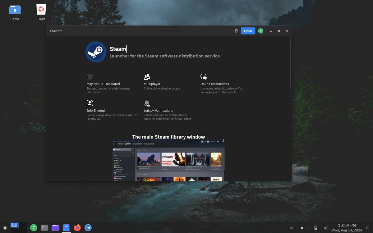 rlxos_dev's tweet image. 2024.08.14: The Graphical Software Center is now available in the rlxos unstable channel. To test this feature and preview upcoming changes, use 
`sysroot switch unstable`

#xfce4 #linuxnews #fossupdates