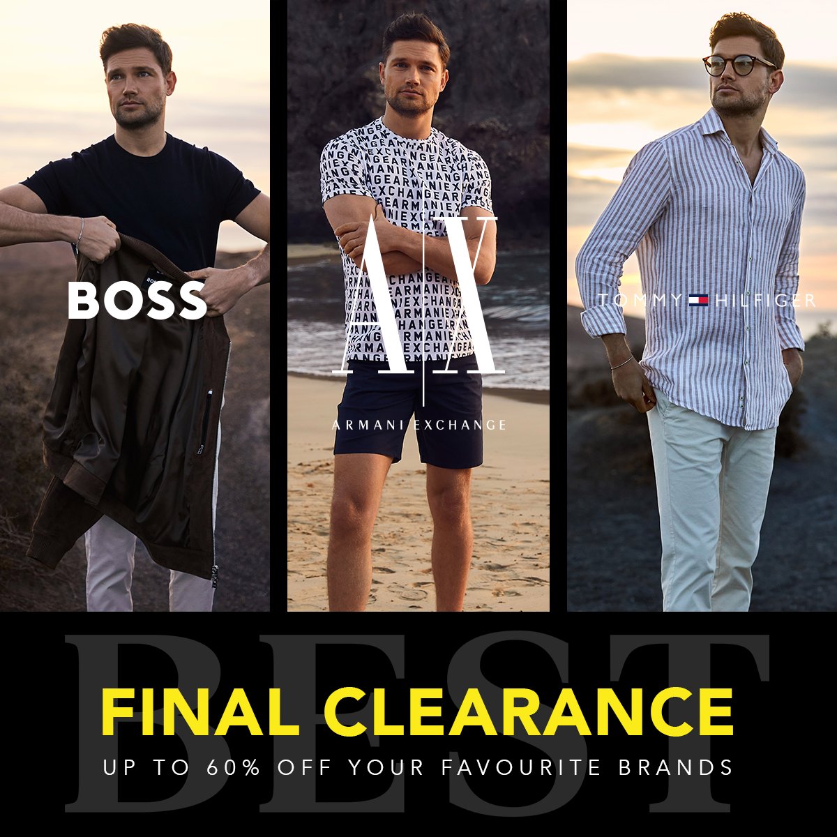 Liffey Valley (@atliffeyvalley) on Twitter photo The Best Menswear Final Clearance SALE is here!
Get up to 60% off all of your favourite brands such as BOSS, Tommy Hilfiger, CalvinKlein, Marco Capelli and much more! No matter the occasion, Best Menswear are bound to have the right thing for you The Best Menswear Final Clearance SALE is here!
Get up to 60% off all of your favourite brands such as BOSS, Tommy Hilfiger, CalvinKlein, Marco Capelli and much more! No matter the occasion, Best Menswear are bound to have the right thing for you