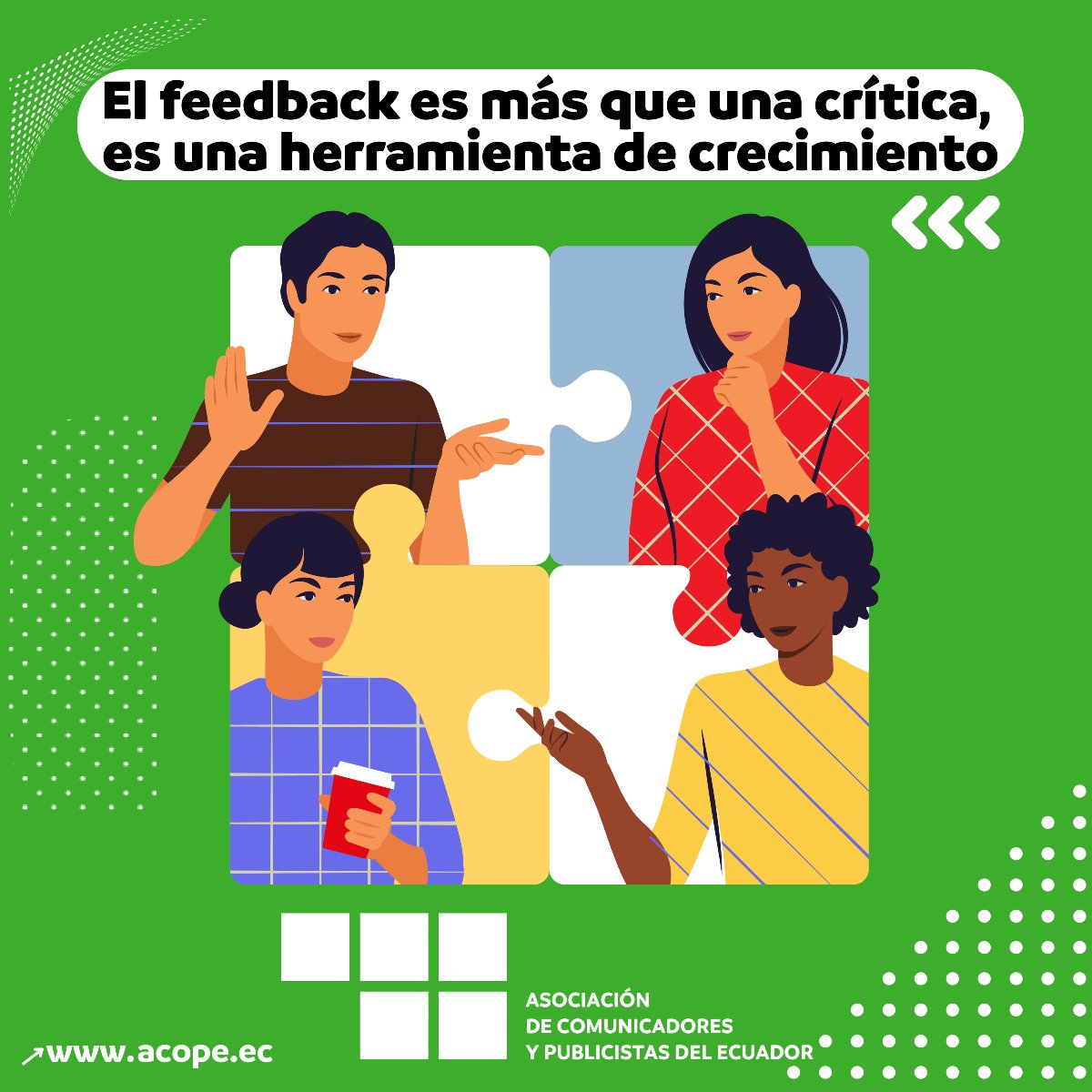 acopeecuador's tweet photo. El feedback es más que una crítica, es una herramienta de crecimiento. En ACOPE te enseñamos a utilizar el feedback para mejorar tus proyectos y relaciones profesionales. #FeedbackConstructivo #Crecimiento https://t.co/GhkFFVfO6o