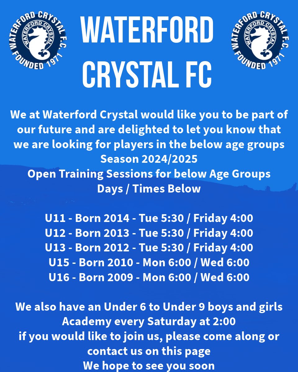 theglassfc's tweet photo. Come along and give it a try 
#Waterford #Football #Schoolboyfootball https://t.co/ckyCC0Sz6L