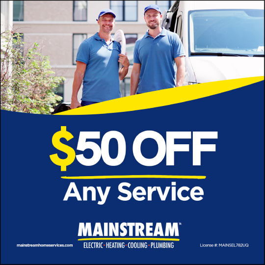 MainstreamZapp's tweet photo. 🔥 Get $50 OFF Any Service at Mainstream! 
Enjoy $50 OFF your next AC, Heating, Plumbing, or Electrical service! Expert team ready to help. Schedule now!
📅 Schedule Online or 📞 Call Now https://t.co/tBVjkMaRFv