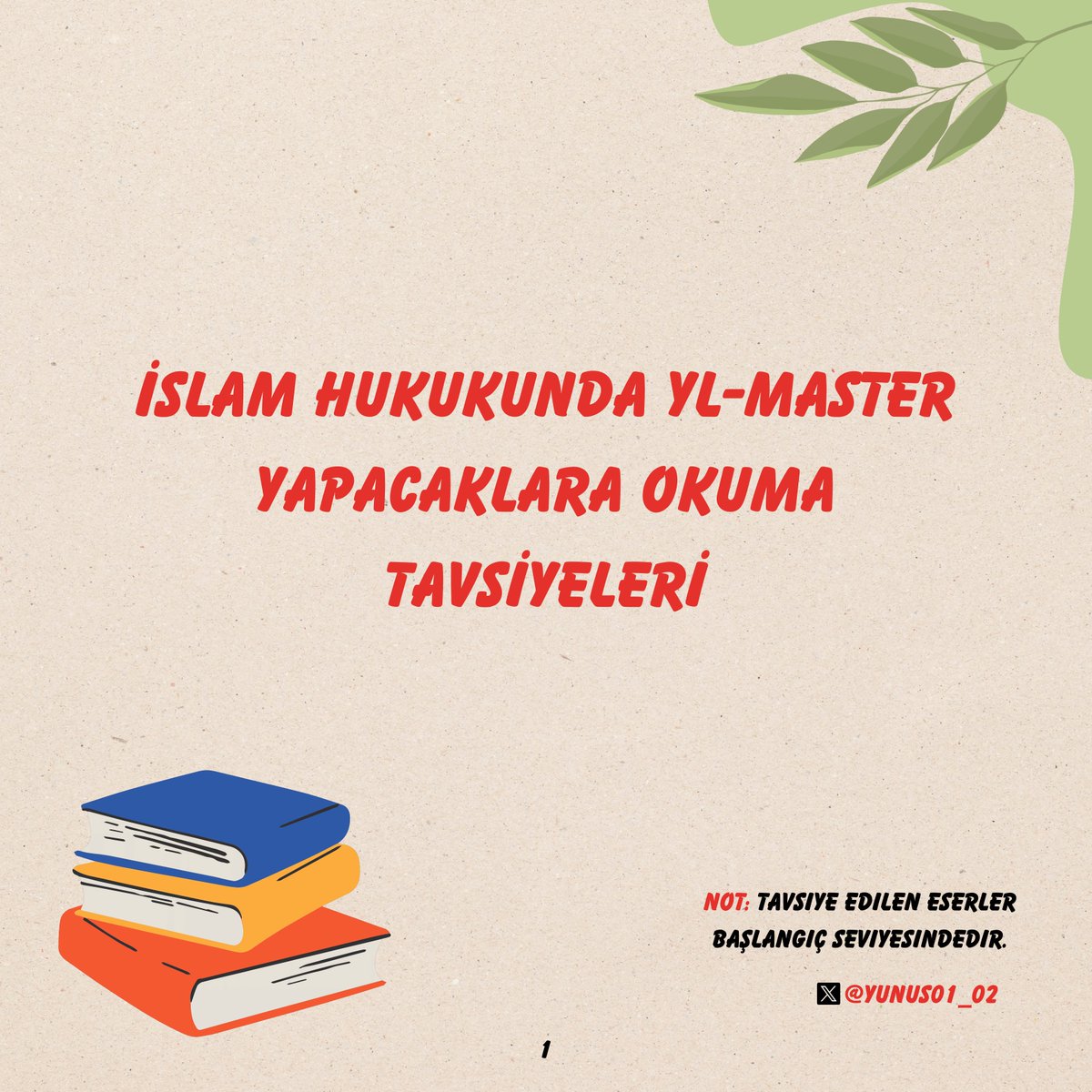Yns01_02's tweet photo. İslam Hukuku Alanında Yüksek Lisans Yapacaklara Okuma Tavsiyeleri ⤵️⤵️

Not: Bu liste başlangıç seviyesinde olup kendini fıkıh alanında bireysel olarak geliştirmek isteyenler için de uygundur. 

#ilmiçalışmalarım
#fıkıh #islamhukuku