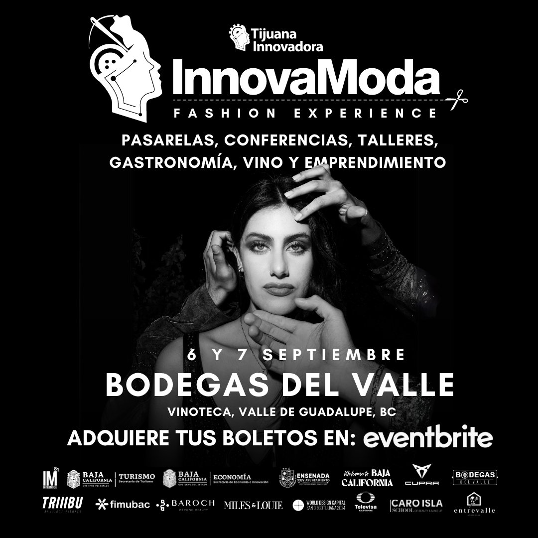 TiBinational's tweet image. 📅 #InnovaModa 👗is getting closer &amp;amp; the #team has been working non-stop 🧵🪡Read all about it from our #Newsletter 📰&amp;amp; get the chance to buy tickets to the event👉t.ly/lBLUh

#TijuanaInnovadora #Binational #Tijuana #ValledeGuadalupe #fashiondesigners @InnovaModa_Mx