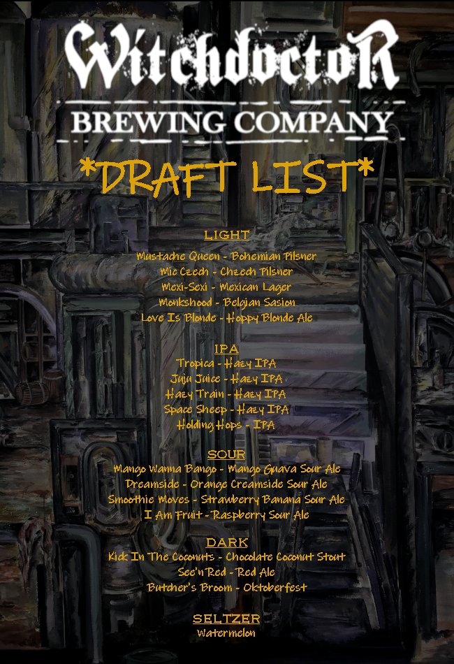 WitchdoctorBrew's tweet image. #weeklyevents #dungeonsanddragons #draftbeer #canbeer #witchdoctorbrewing #thecureforwhatalesyou #factorysquare