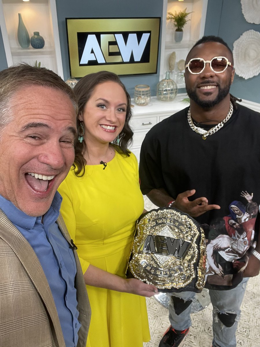 All Elite Wrestling is back in Norfolk! A full schedule of bouts is taking place at the Chartway Arena and to get the fans pumped up for tonight's wall-to-wall action, AEW World Champion, Swerve Strickland joined HRS in studio with what you can expect tonight.