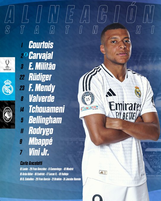 realmilgrauu's tweet photo. FINALMENTE SAIU A ESCALAÇÃO DO REAL MADRID!

OLHA ESSE TIME PQP!!!!!! 🔥 https://t.co/SVy7vH1ViH