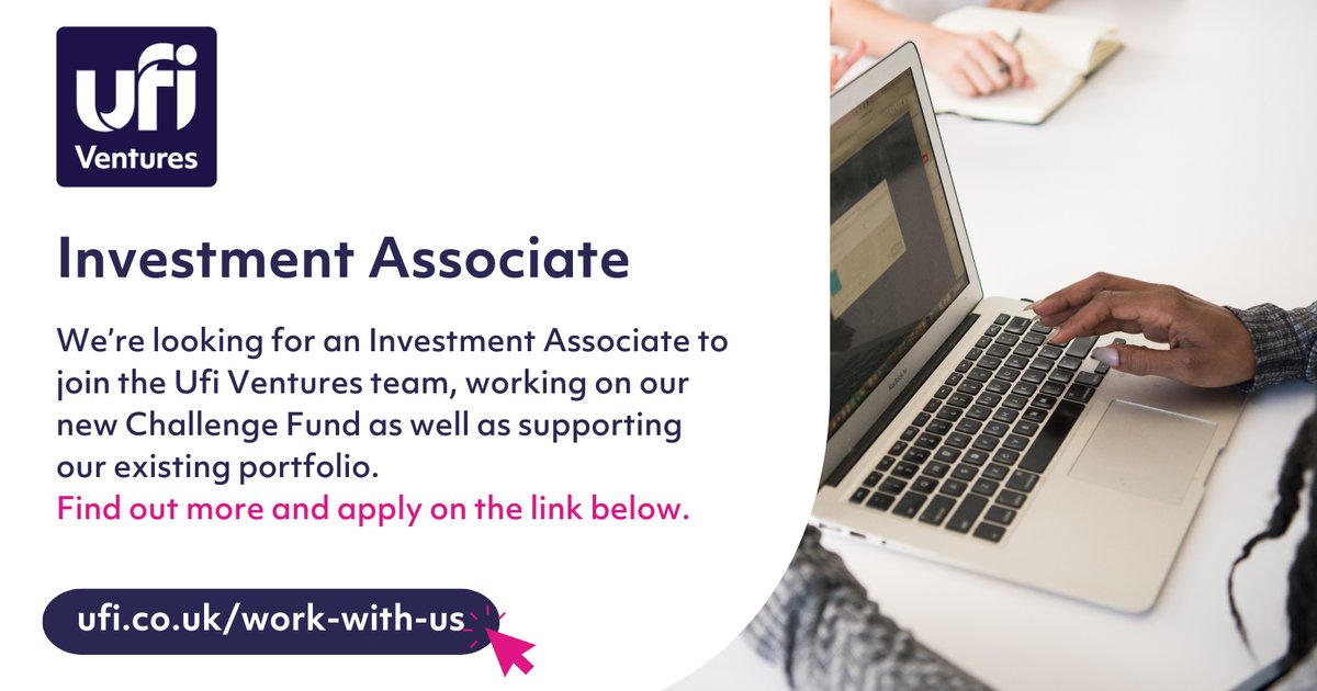 We're hiring for an Investment Associate (Remote UK)

You'll get to work on our new Challenge Fund and support our existing portfolio where your work can have a real impact and help transform lives

Apply now:
ufi.co.uk/who-we-are/wor…