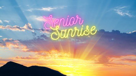 Senior Sunrise tomorrow at 6:30 a.m. at the stadium. Go Jags!