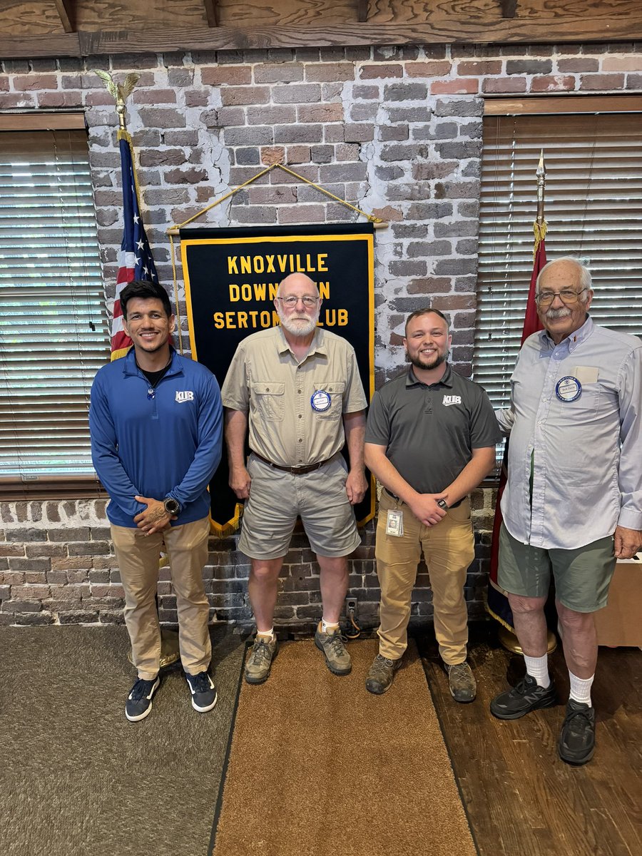 Today our guests were brought to us by Bert West. Sean and Oscar with KUB came to speak with us about home energy efficiency tips and water savings. #Sertoma #KnoxvilleTN #KnoxSertomaClub