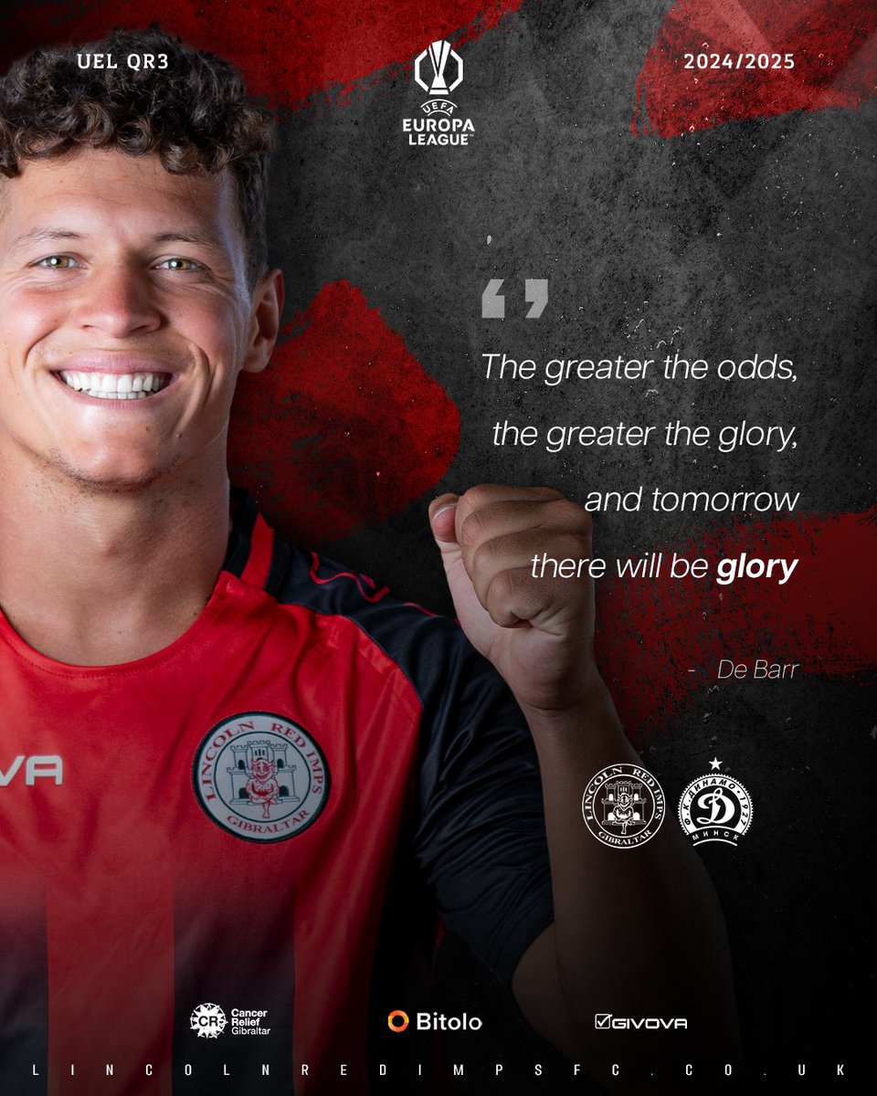 Lincoln Red Imps FC (@lincolnredimps) on Twitter photo “A lot of people will have already counted us out, doubted us. If there’s one thing I know about Lincoln, it’s never over till it’s over”
We need your support tomorrow as <a href="/de_tjay/">Andre Tjay De Barr</a> and co go into battle to create more history ⚔️
Join us 👉 buytickets.gi/events/lincoln…
#LRI #UEL 👹 “A lot of people will have already counted us out, doubted us. If there’s one thing I know about Lincoln, it’s never over till it’s over”
We need your support tomorrow as <a href="/de_tjay/">Andre Tjay De Barr</a> and co go into battle to create more history ⚔️
Join us 👉 buytickets.gi/events/lincoln…
#LRI #UEL 👹